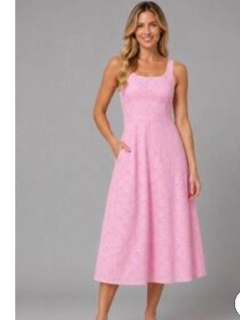 NWT J Crew SZ 2 Pink Eyelet Dress pit2pit 15” flat Length 46” 100%cotton